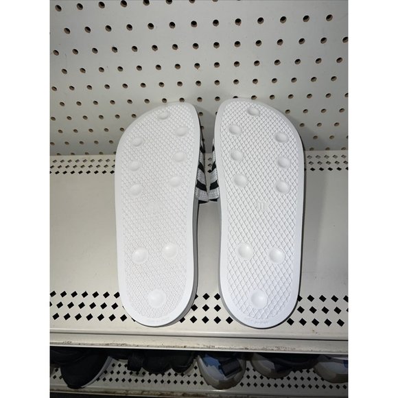 Adidas Adilette Mens Sport Sandals Slides Flip Flops Size 11 White Black 280648 - Picture 7 of 8